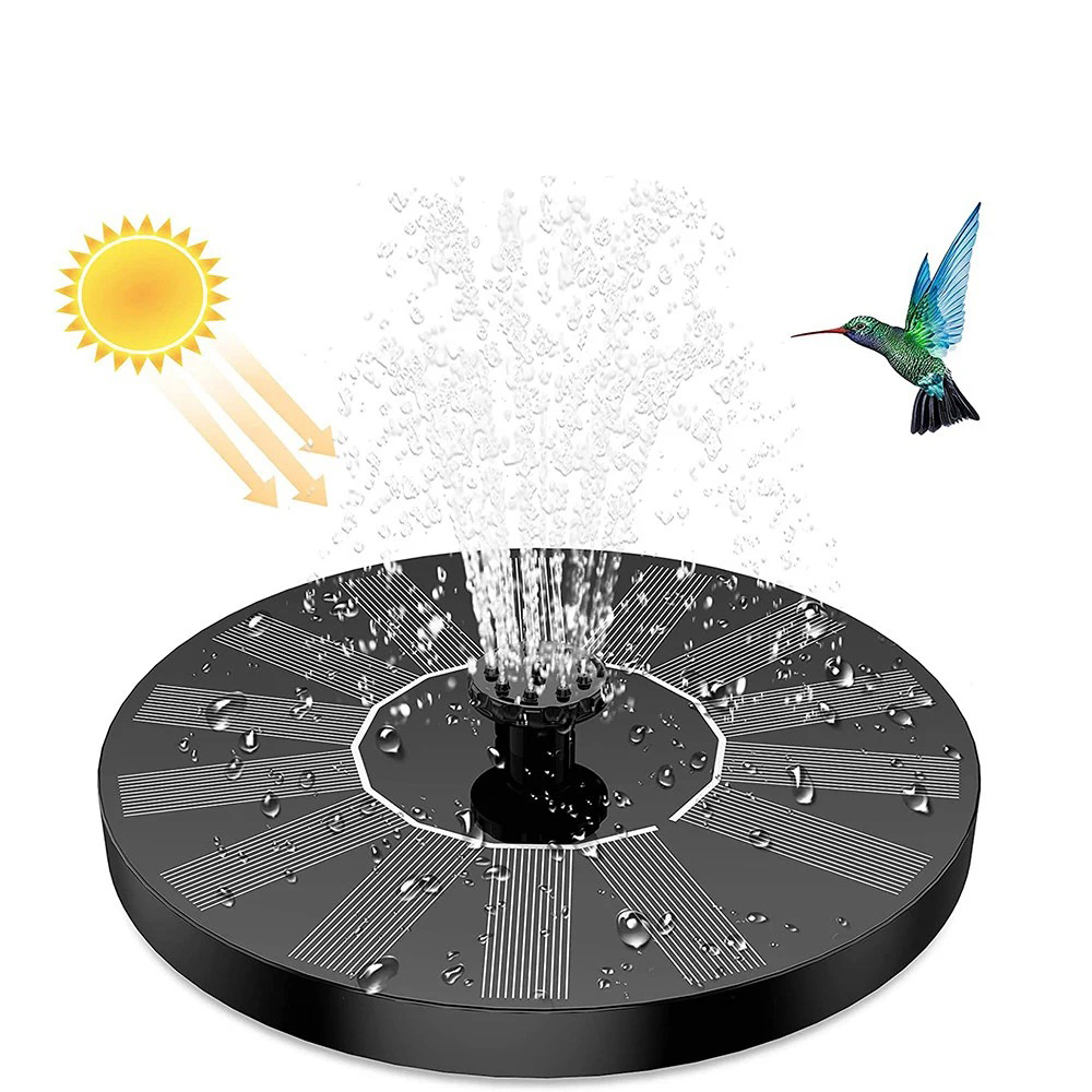 Bonsai Garden Fountain - Panel Solar flotante de 13cm, bomba