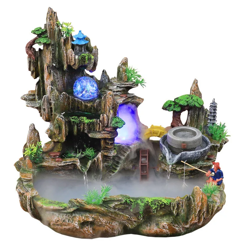Fuente de balancín con vista d - Bonsai Garden Fountain reseña y precio