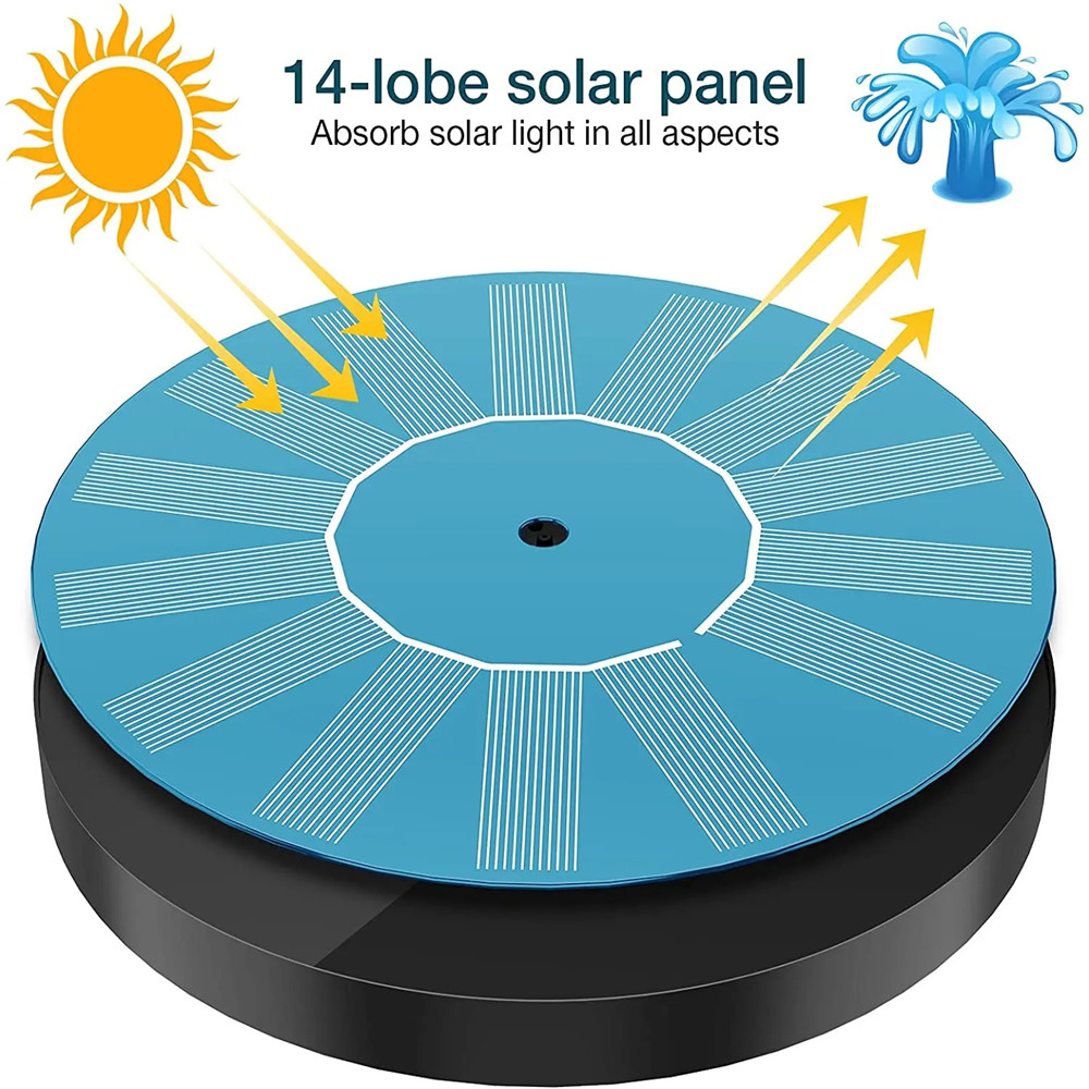 Panel Solar flotante de 13cm,  - Bonsai Garden Fountain reseña y precio